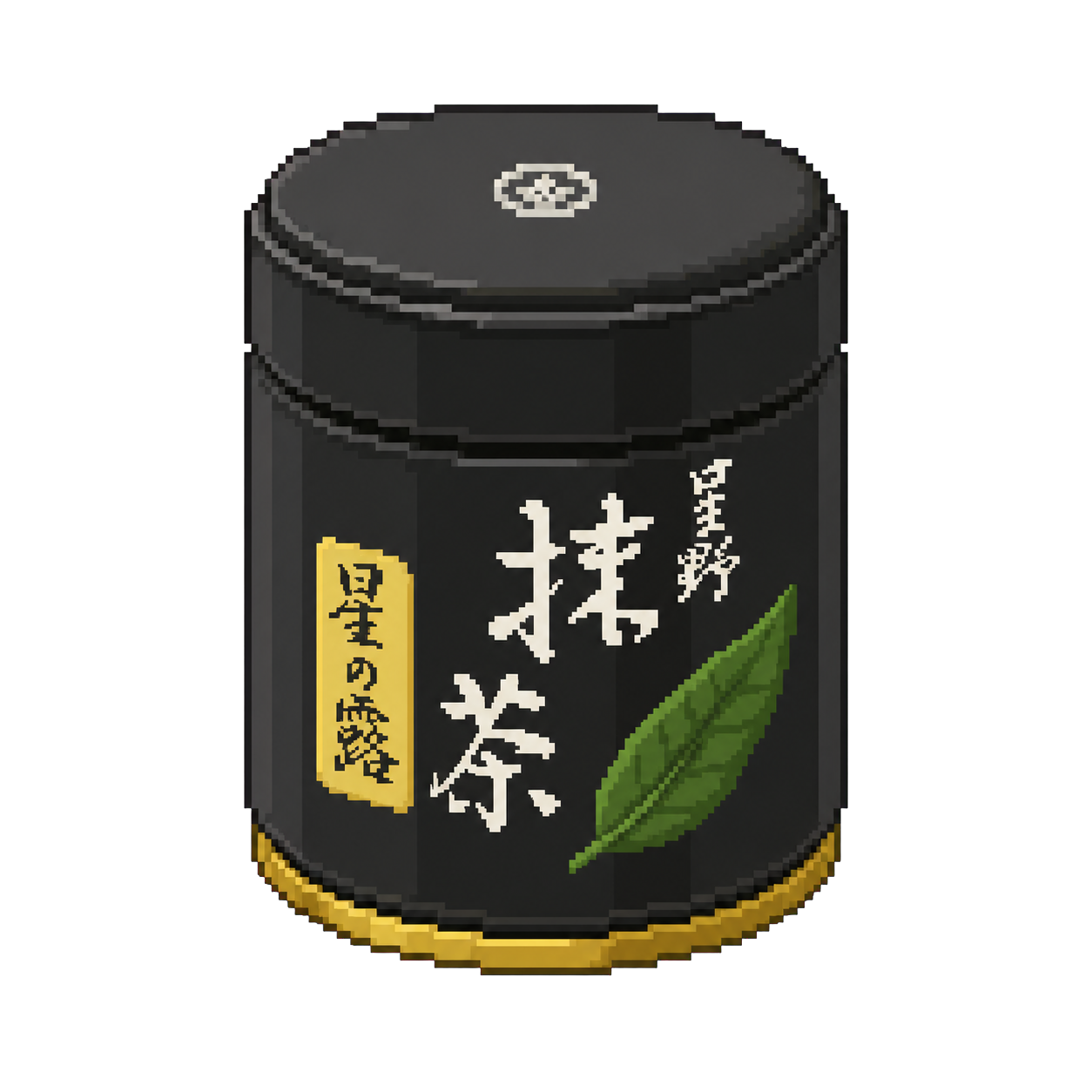 Pixel art tin of Hoshino Seichaen Hoshi-no-Tsuyu
