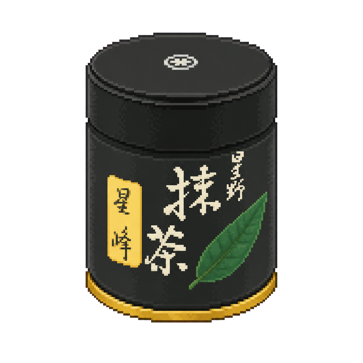 Pixel art tin of Hoshino Seichaen Seihou