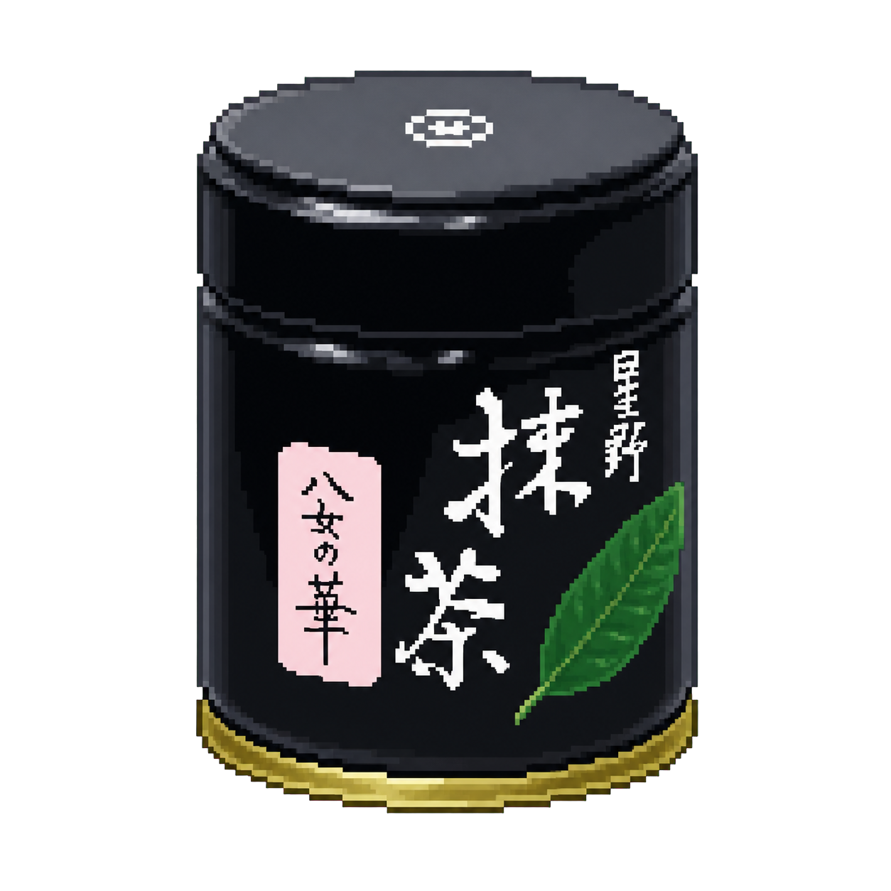 Pixel art tin of Hoshino Seichaen Yame-no-Hana