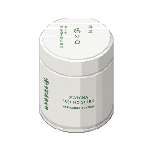 Pixel art tin of Nakamura Tokichi Fuji no Shiro