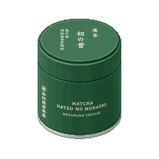 Pixel art tin of Nakamura Tokichi Hatsu no Mukashi