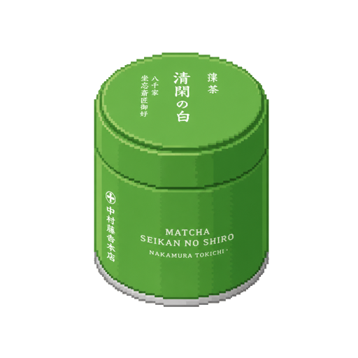 Pixel art tin of Nakamura Tokichi Seikan no Shiro