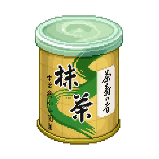 Pixel art tin of Yamamasa Koyamaen Chajyu no Mukashi