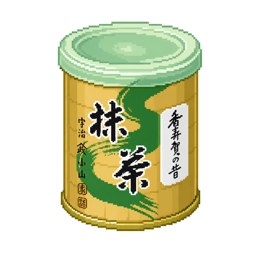 Pixel art tin of Yamamasa Koyamaen Kasuga no Mukashi
