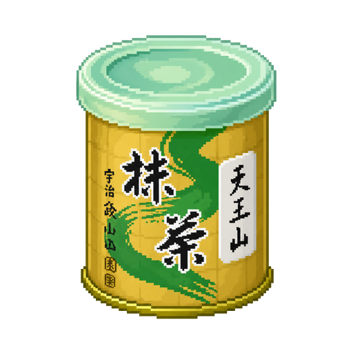 Pixel art tin of Yamamasa Koyamaen Tennouzan
